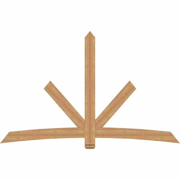 Ekena Millwork Alberta Smooth Timber Gable Bracket, Western Red Cedar, 96"W x 60"H x 1 1/2"D x 5 1/2"F, 15/12 Pitch GBW096X60X0206ALB00SWR - main